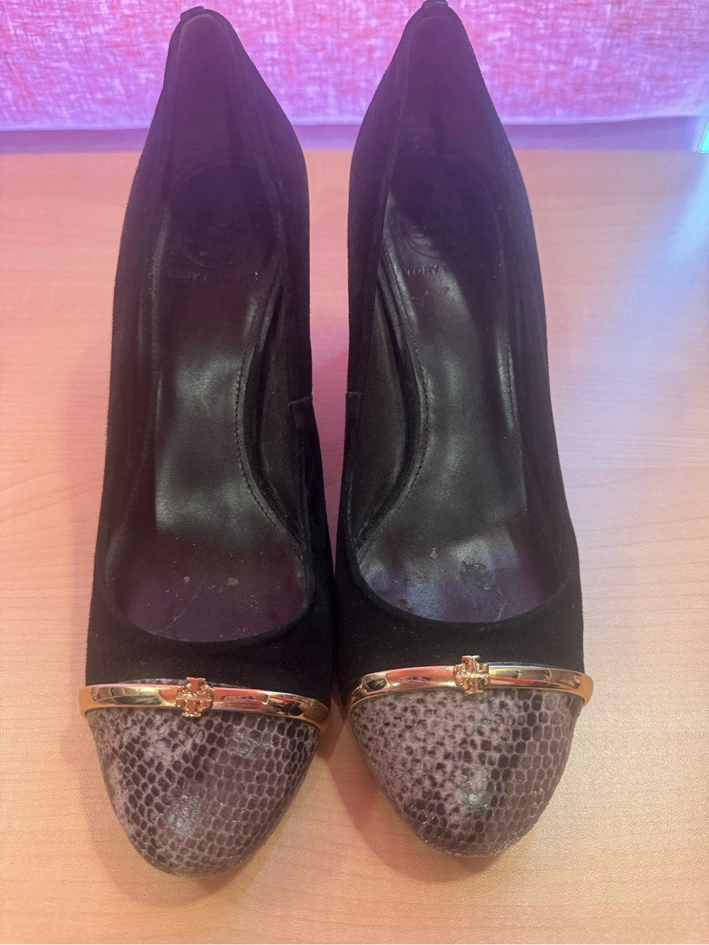 Tory Burch Pacey Pumps Black Suede - Size 10